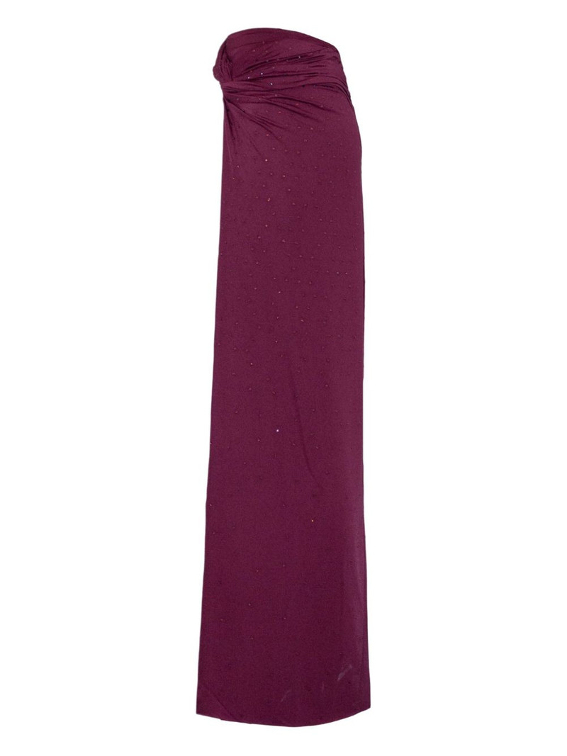 Zohra crystal draped knot maxi skirt 3