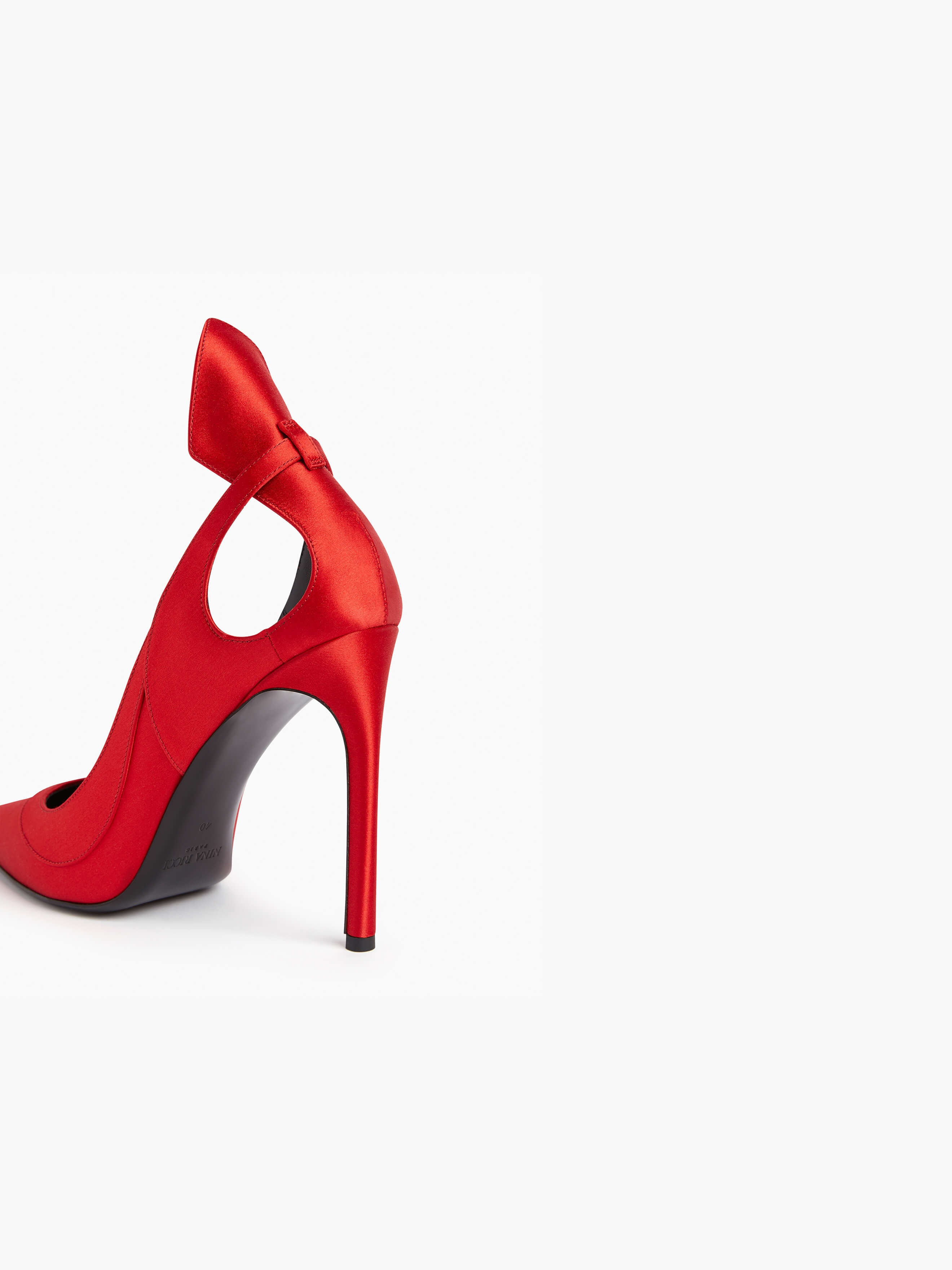 Red Satin Pumps - 3