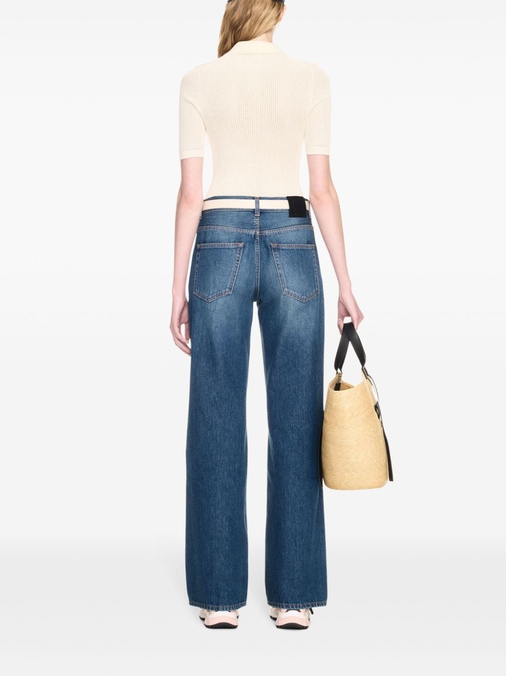 wide-leg five-pocket jeans - 4