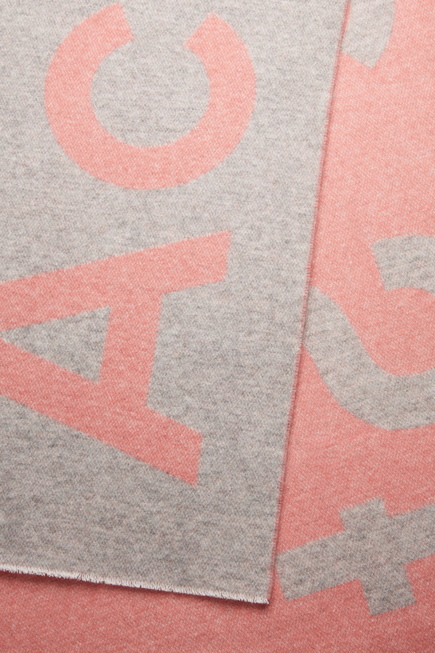 Logo-jacquard scarf grey/pink - 2