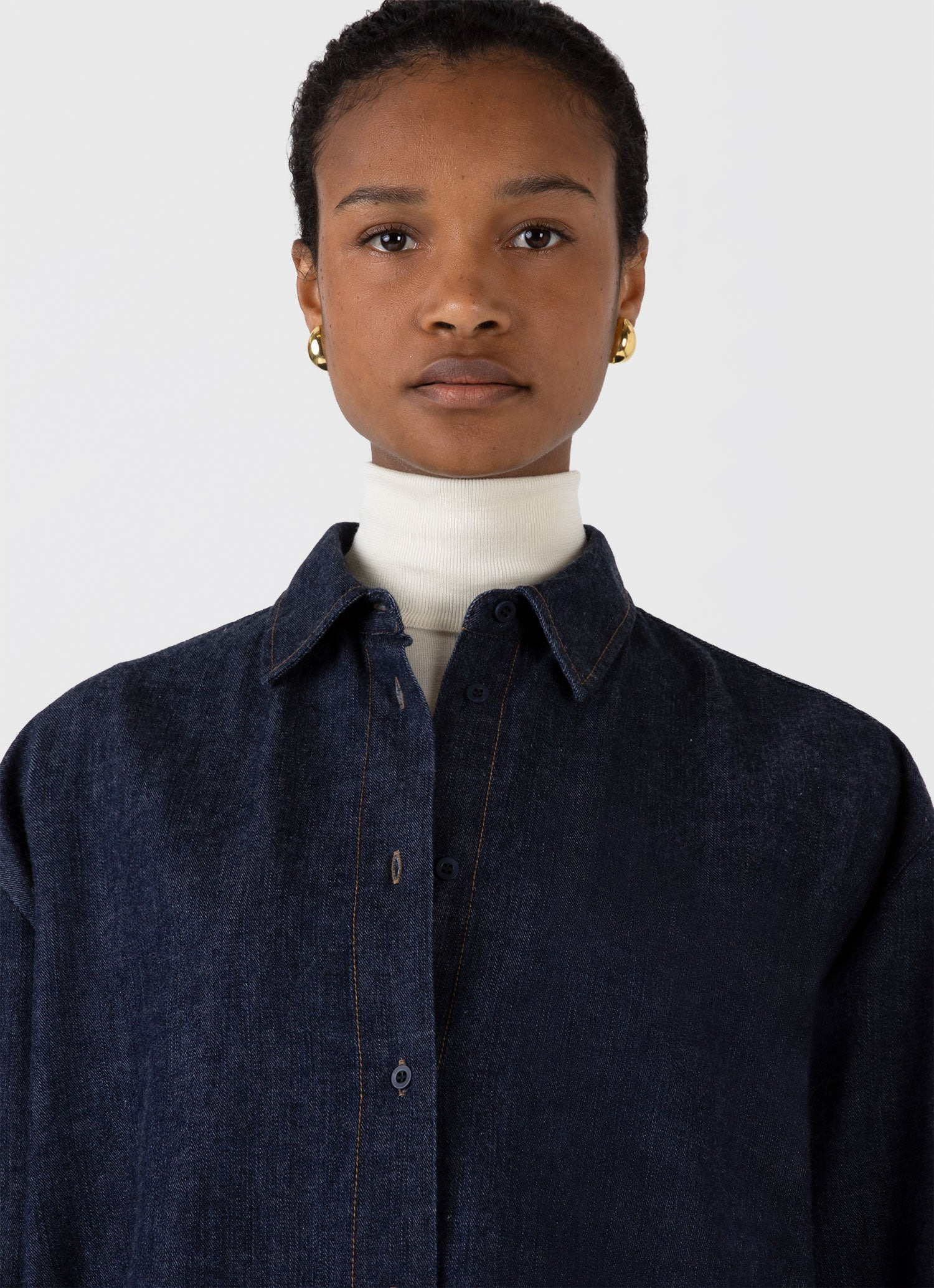 Oversized Denim Shirt - 4