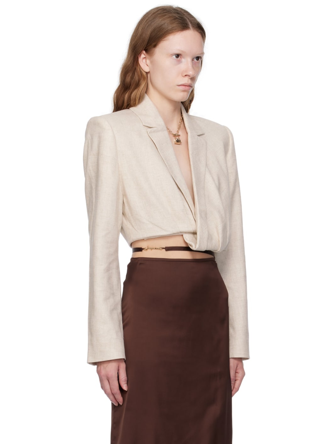 Beige Le Chouchou 'La Veste Bahia Courte' Blazer - 2