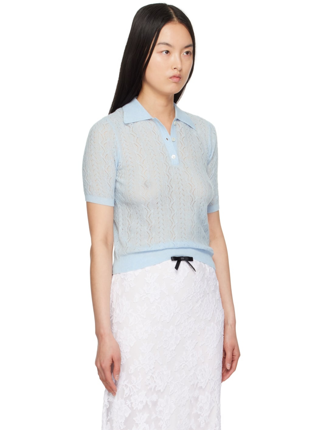Blue Embroidered Polo - 2