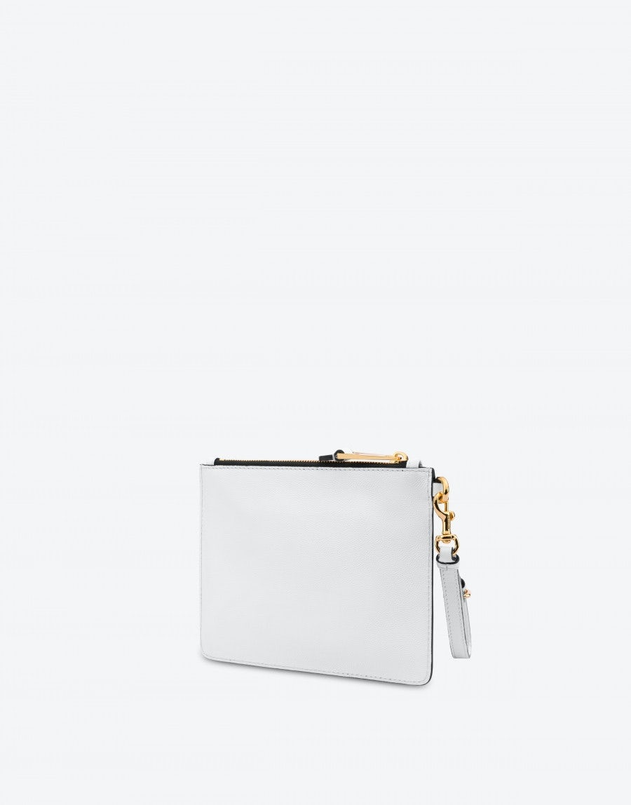 MULTICOLOR LETTERING CALFSKIN SMALL CLUTCH - 2