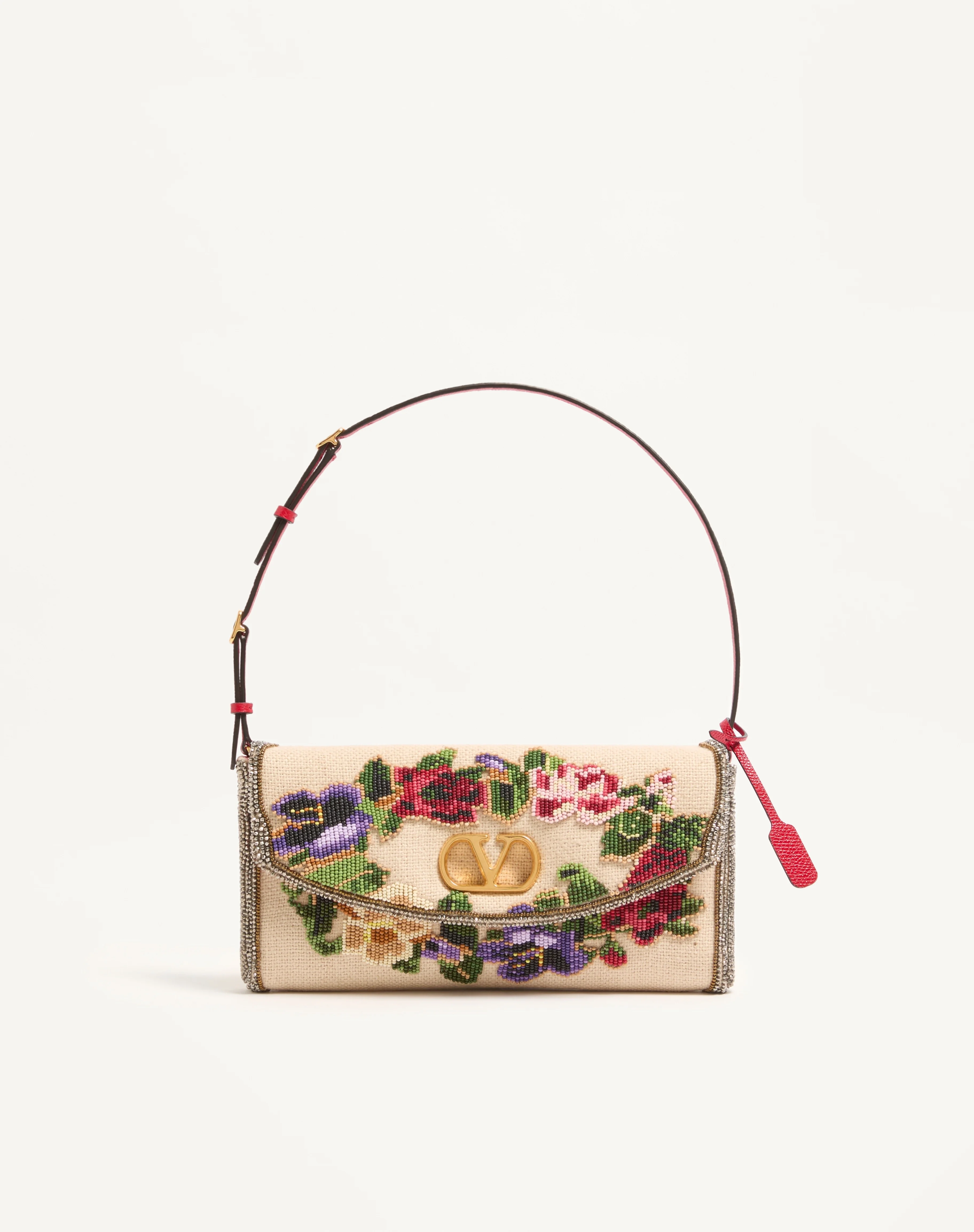 VALENTINO GARAVANI DEVAIN EMBROIDERED SMALL SHOULDER BAG - 1