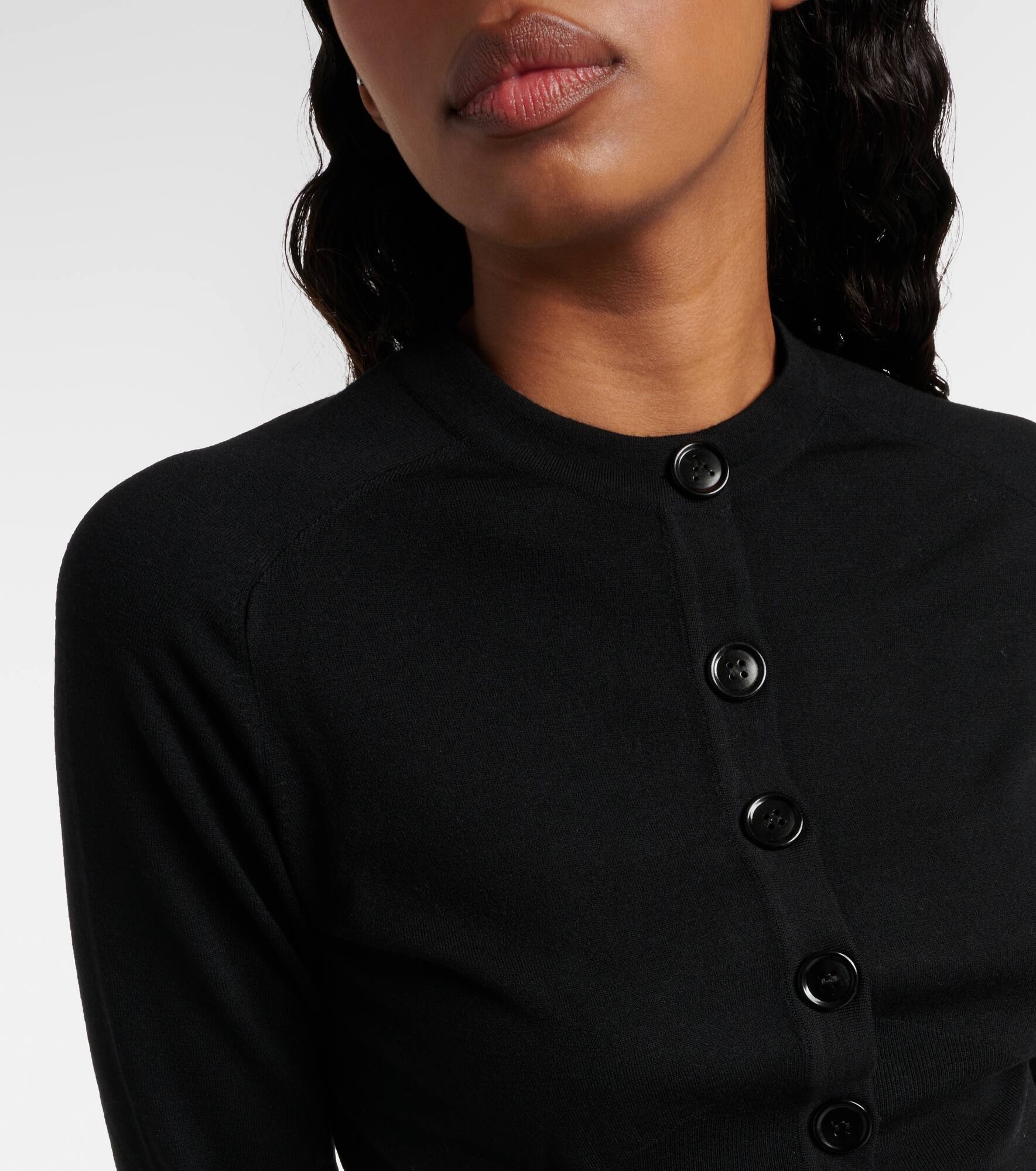 Cropped wool-blend cardigan - 5