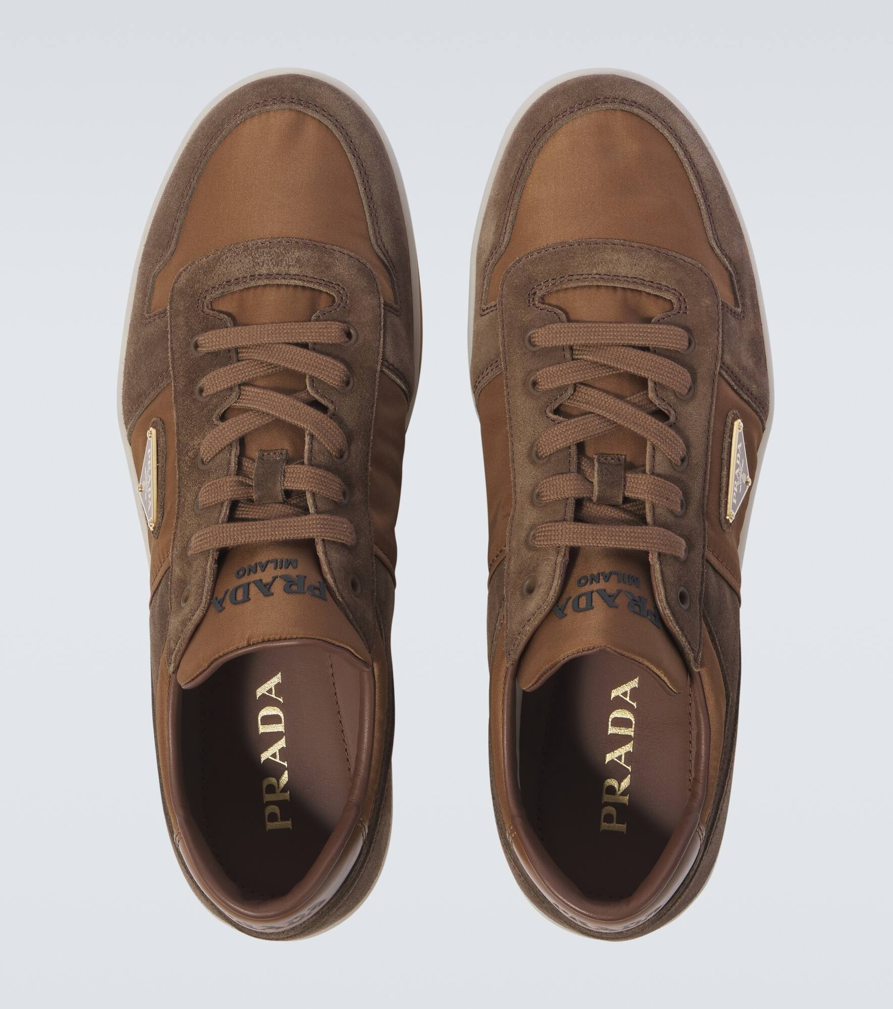 Downtown suede-trimmed sneakers - 4