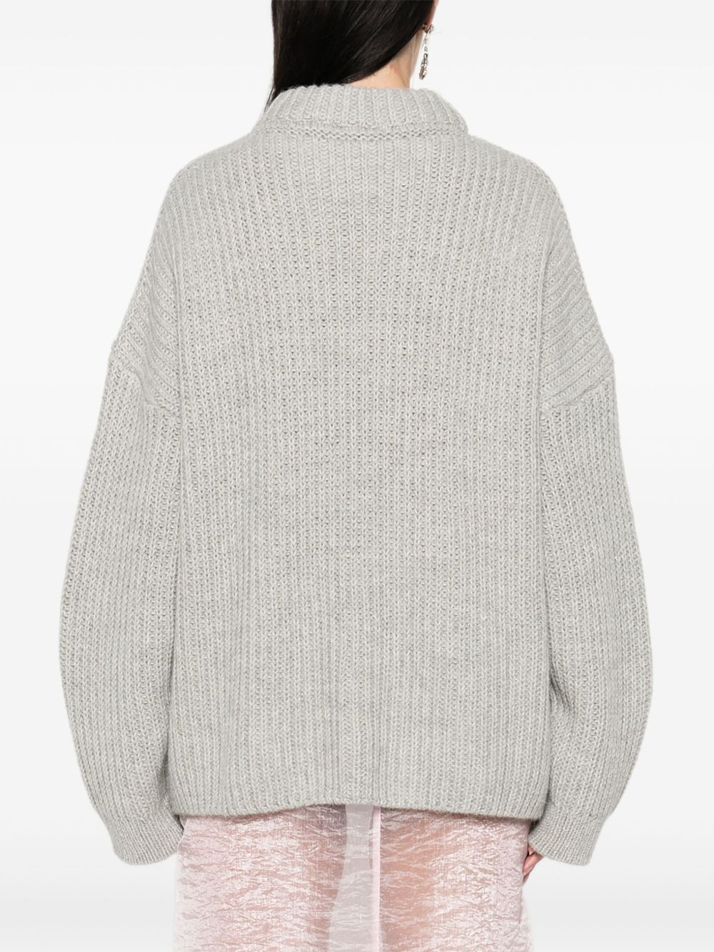 cable-knit crew-neck sweater - 4