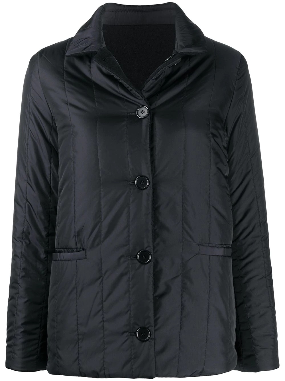 vertically quilted jacket - 1