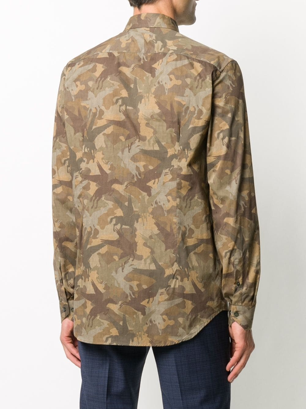 camouflage-print long-sleeved shirt  - 4