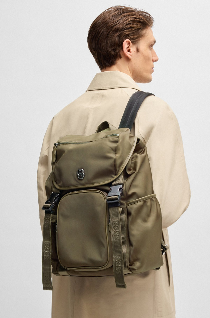 BOSS BOSS SELECTED BY SHOHEI OHTANI MULTI-POCKET BACKPACK WITH DOUBLE B MONOGRAM TRIM outlook