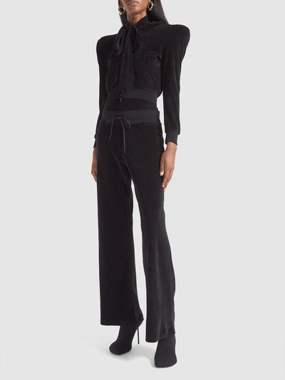 BALENCIAGA Low rise cotton velvet jersey pants outlook