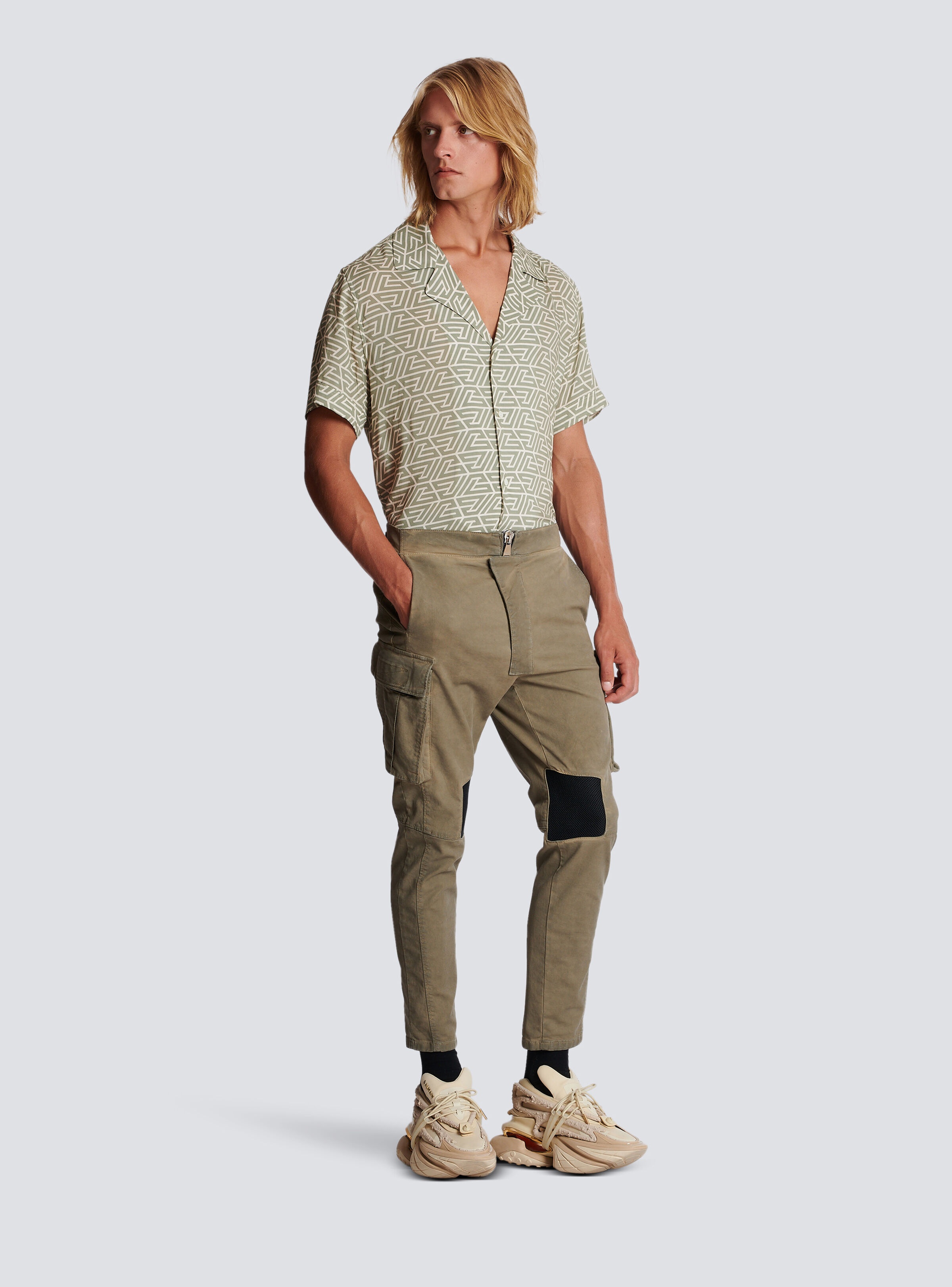 Cotton cargo trousers with inserts - 3