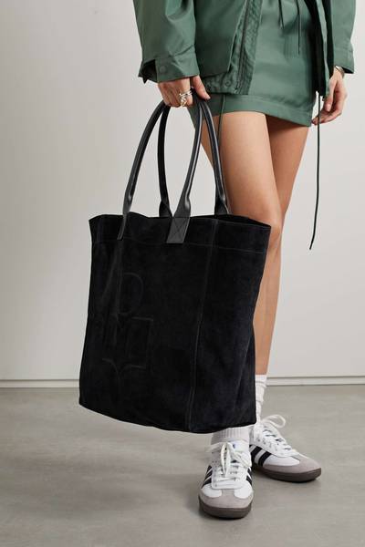 Isabel Marant Yenky leather-trimmed suede tote outlook