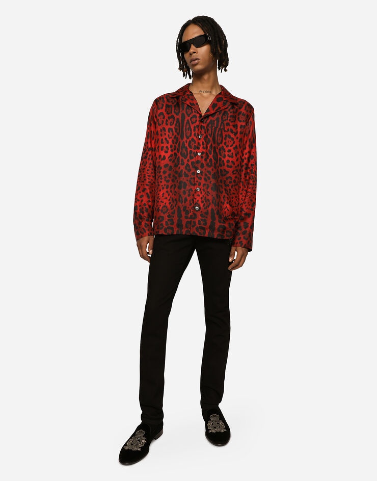 Black skinny stretch jeans with patch detailing - 5