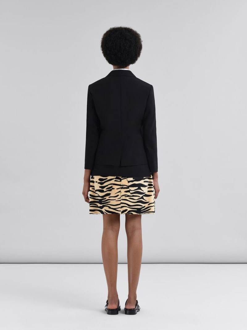BLACK WOOL BLEND JACKET WITH MARNI SYMBOL 3