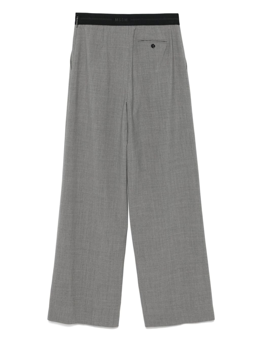 mélange-effect palazzo pants - 2