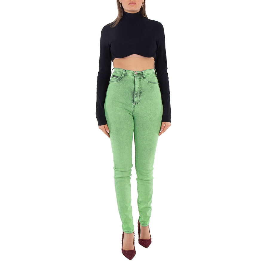 Philipp Plein Overdyed Stretch Super High-Waist Jeggings - 6