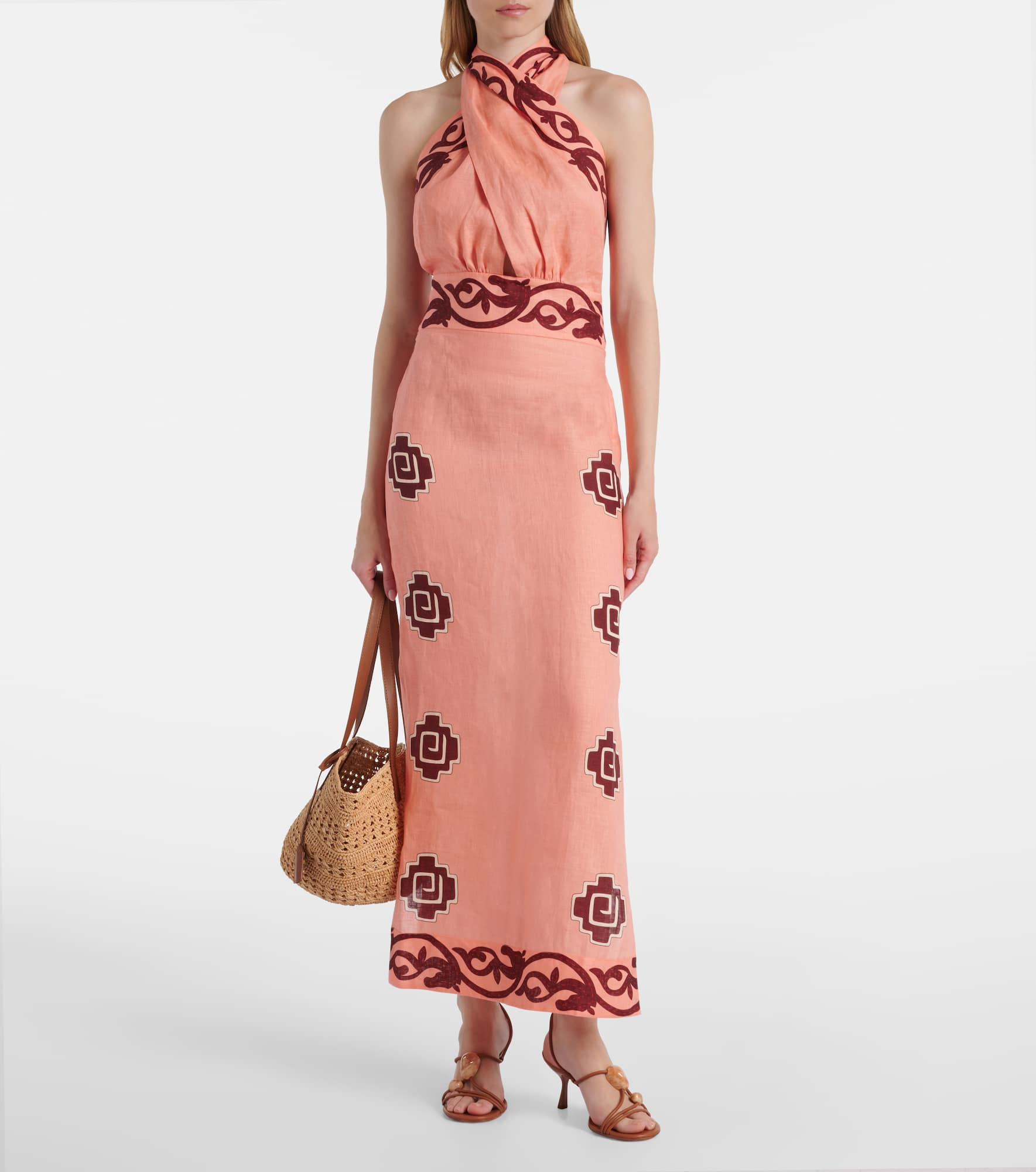Energetic Patterns linen maxi dress - 2