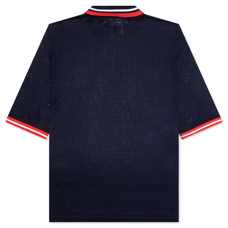 AWAKE NY MESH POLO - NAVY outlook