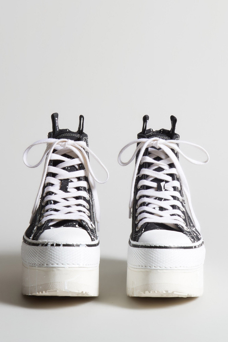 COURTNEY HIGH TOP - BLACK PAINT SPLATTER 2