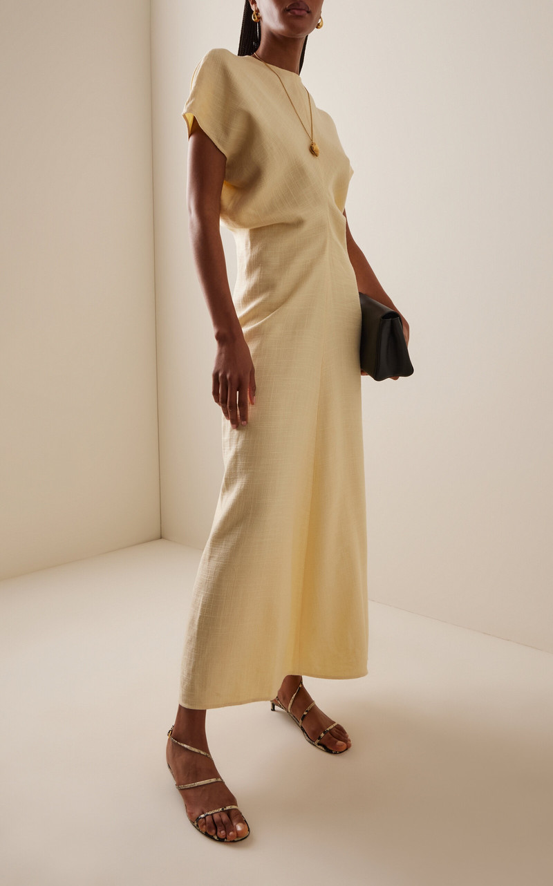 Totême Slouch Waist Dress yellow outlook