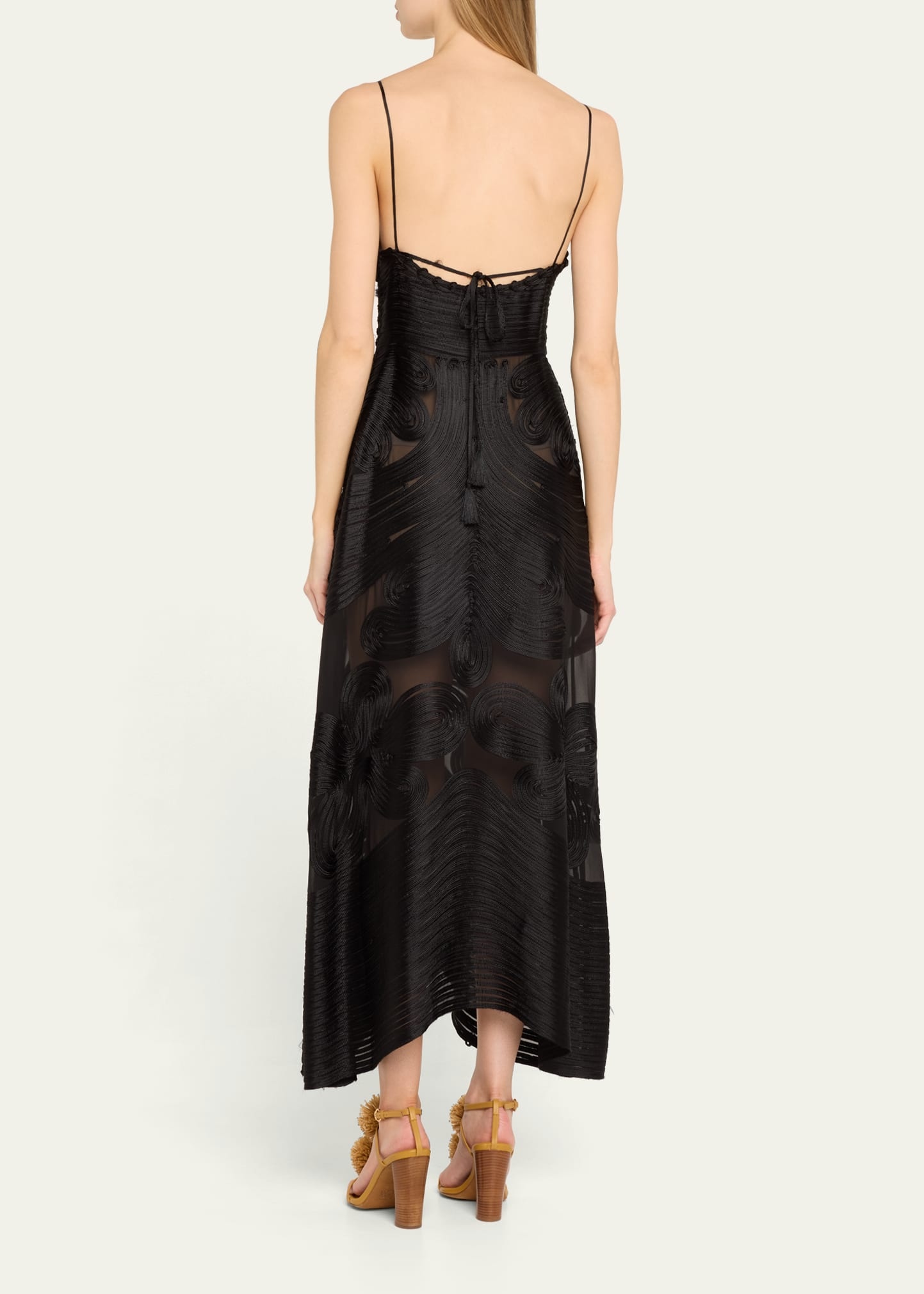 Vesna Embroidered Silk Midi Dress - 3