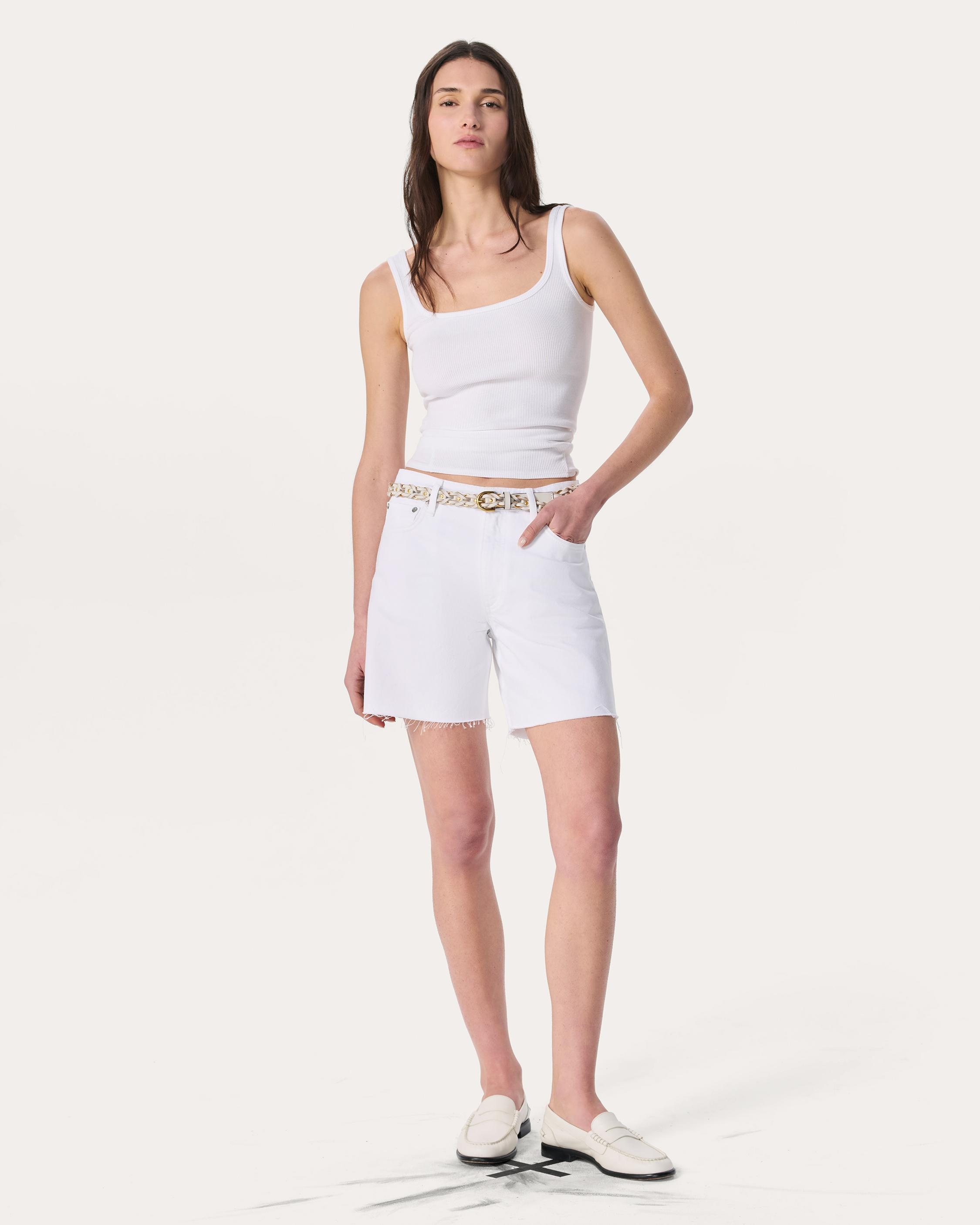 Kaia Denim Shorts
Lightweight Rigid in White - 2