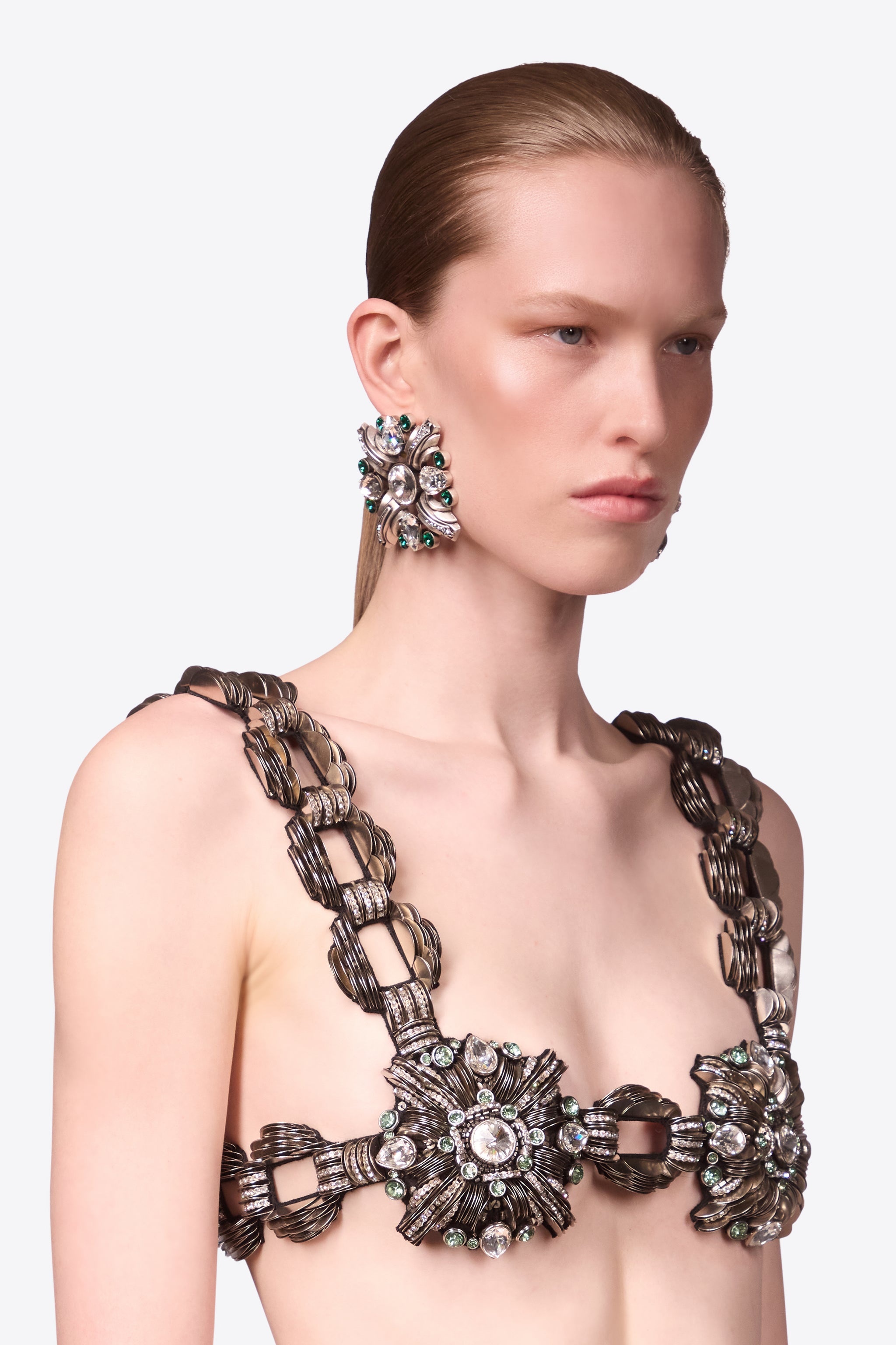CRYSTAL BROOCH EARRINGS - 2
