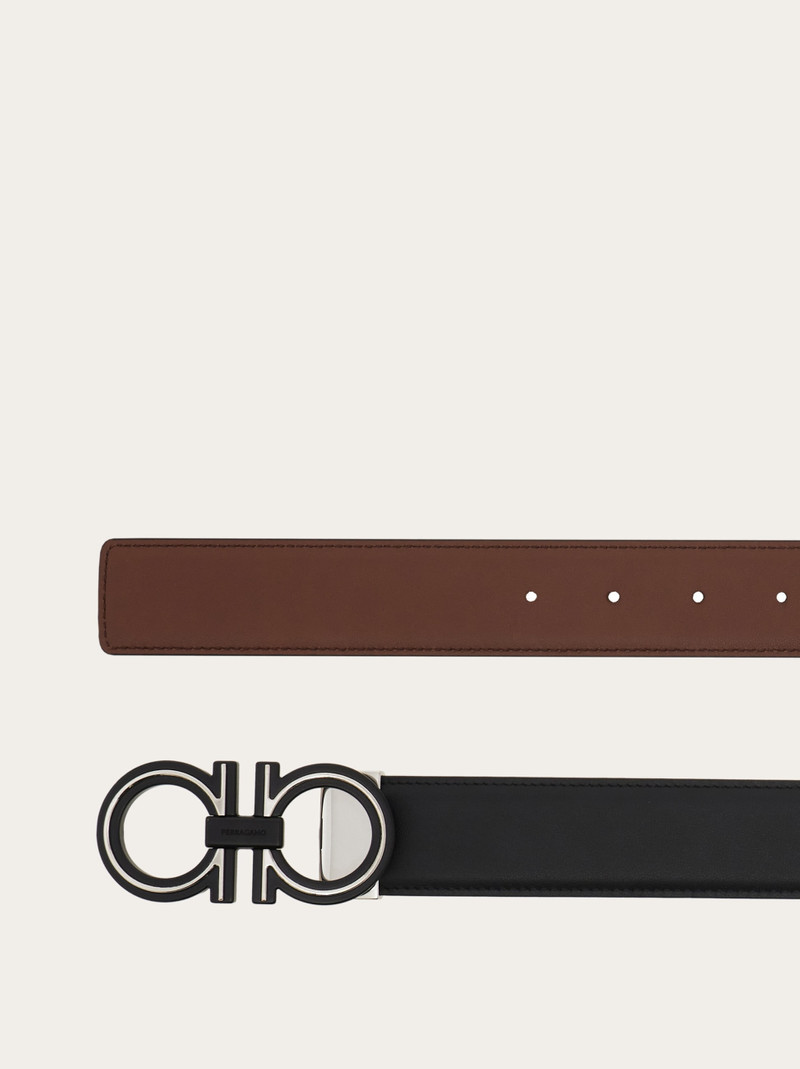FERRAGAMO Reversible and adjustable Gancini belt outlook