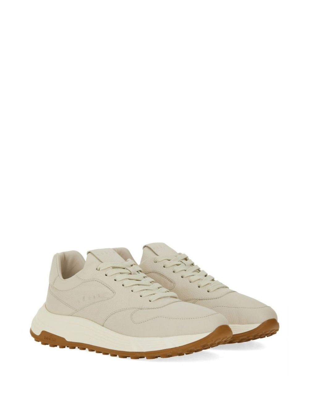 leather lace-up low-top sneakers - 2
