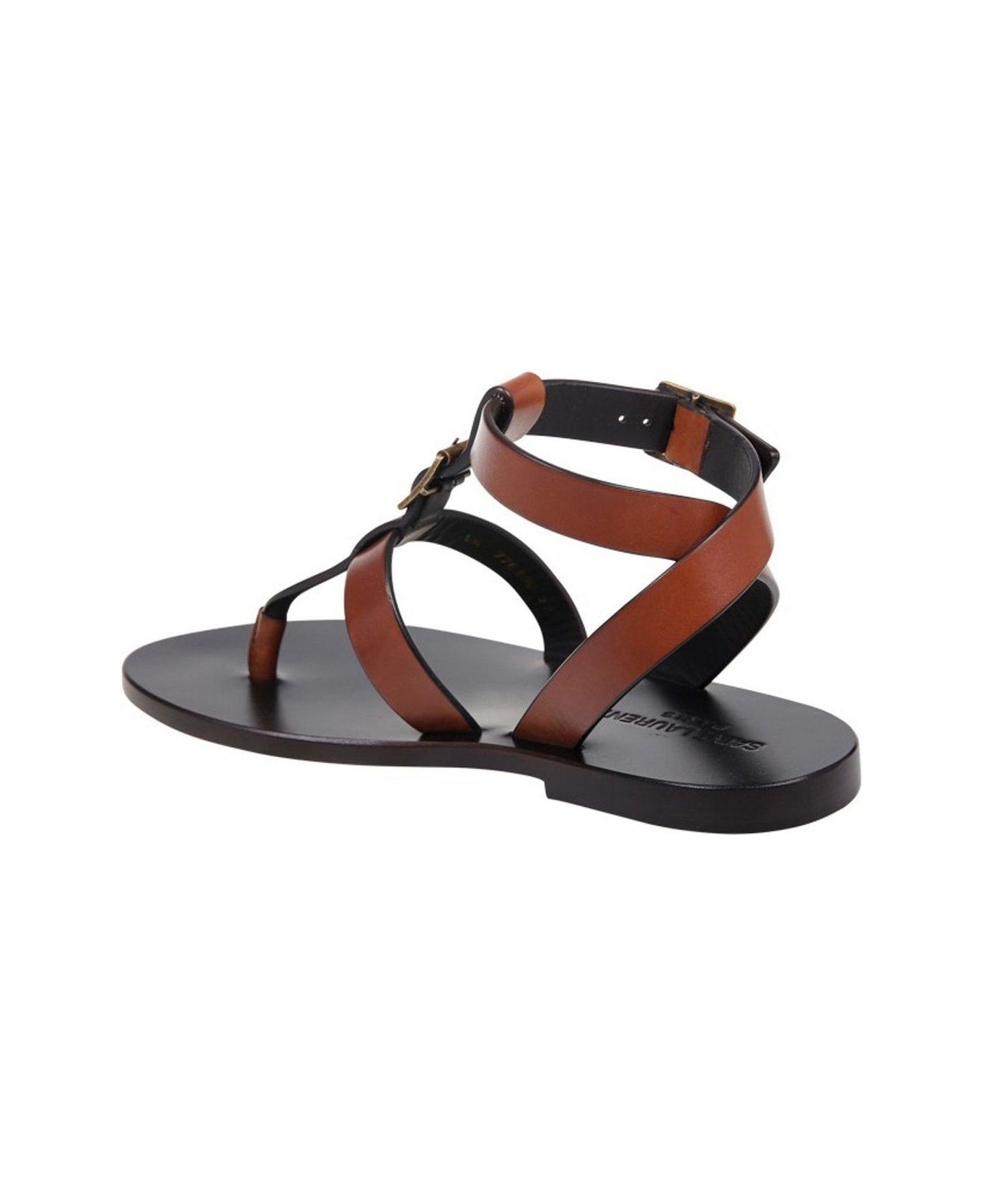 Buckle Detailed Open Toe Sandals - 3