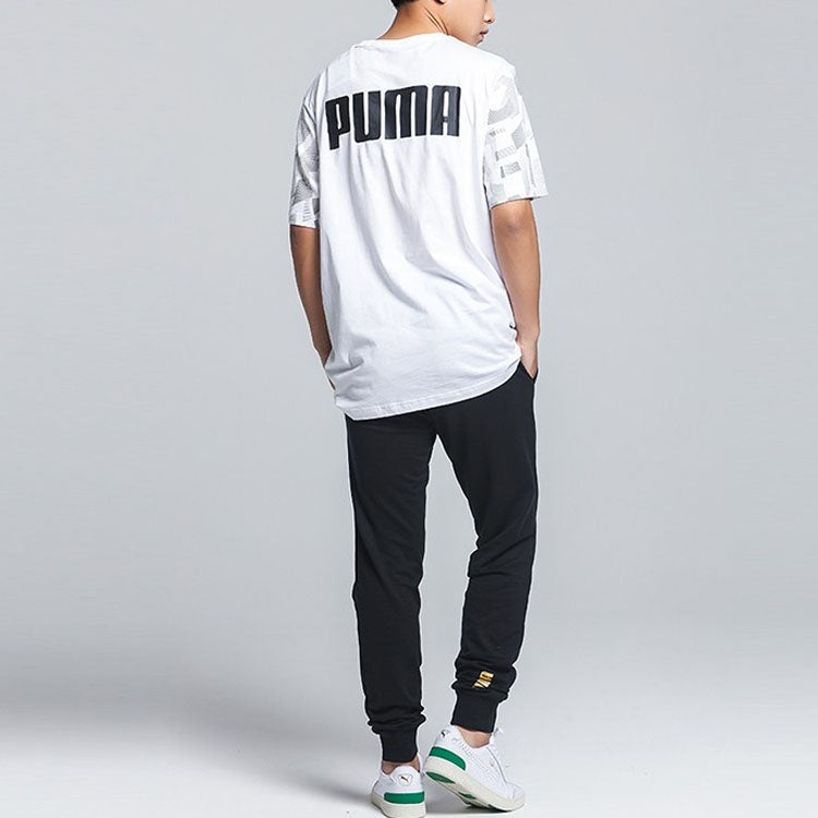 PUMA Summer Print Aop T-Shirt 'White Grey Black' 586045-02 - 3