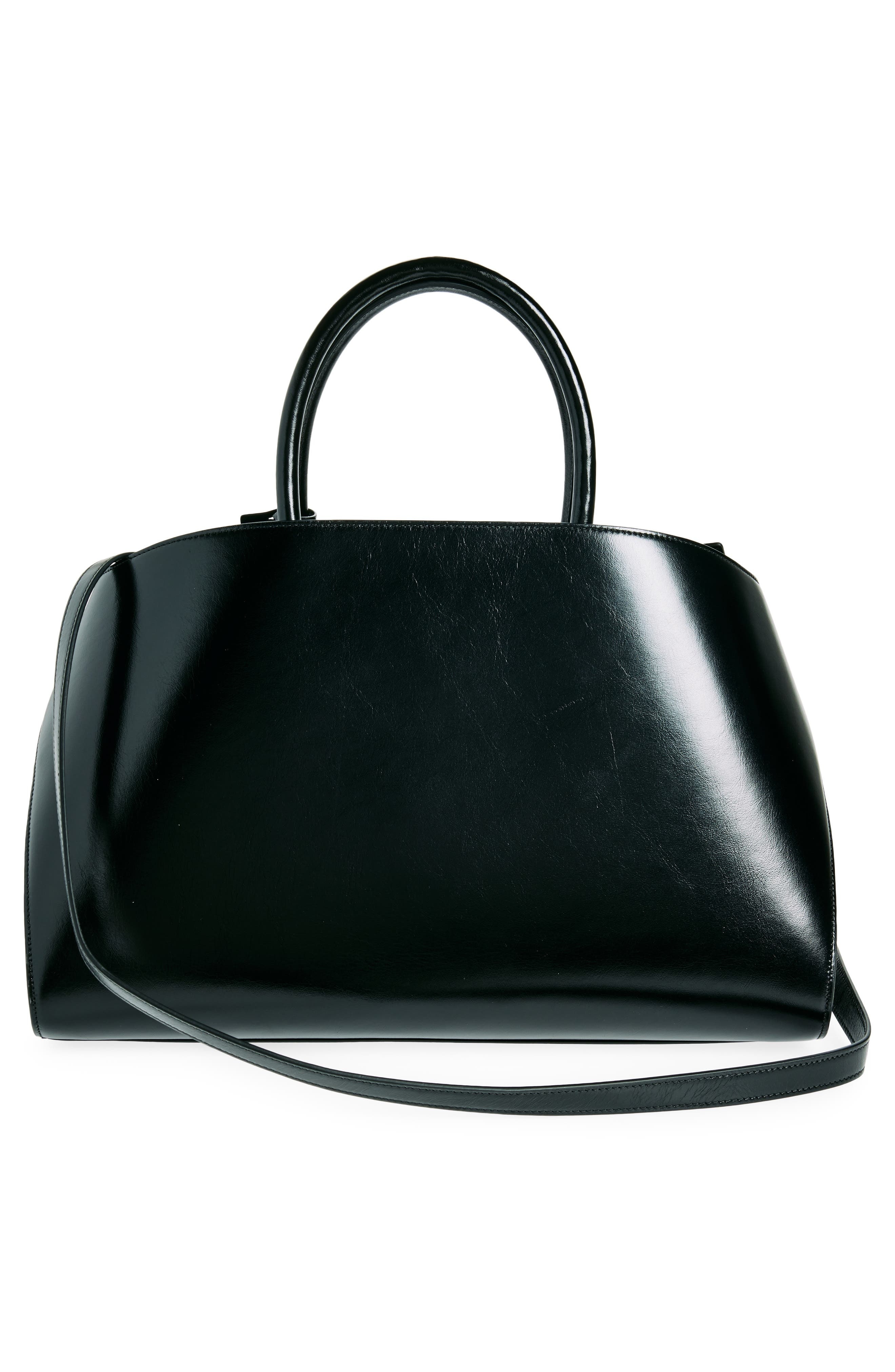 FERRAGAMO Medium Hug Zip Pocket Satchel Bag in Nero at Nordstrom - 3