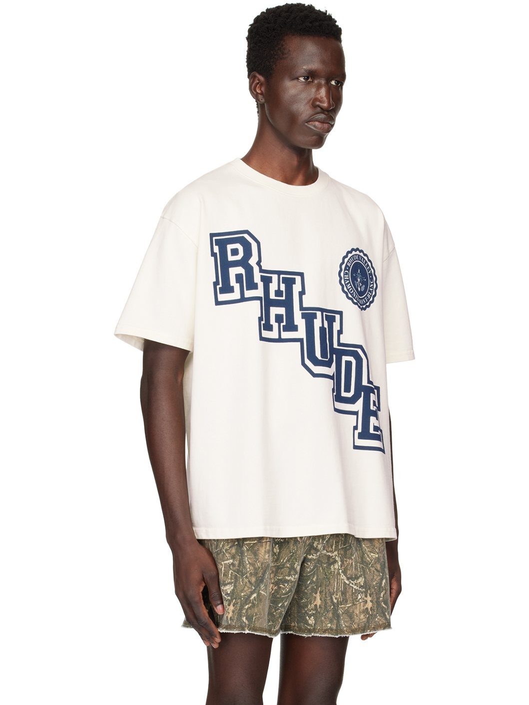 Rhude RHUDE COLLEGIATE CREST TEE | REVERSIBLE