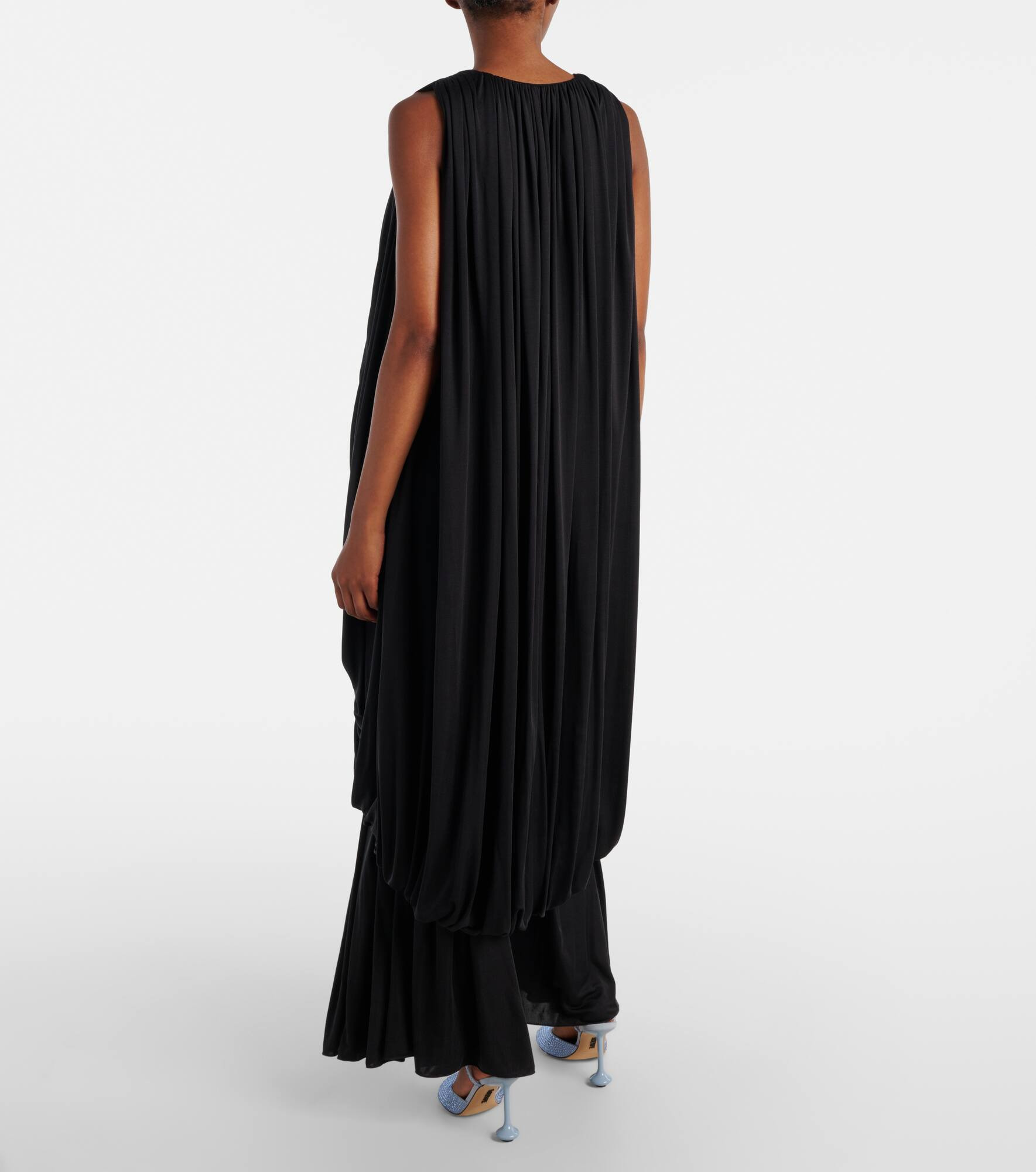 Embellished draped silk gown - 3