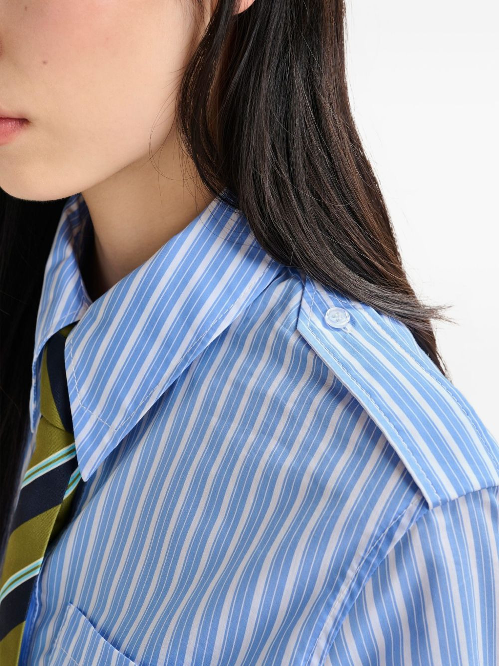 stripe-pattern shirt - 5