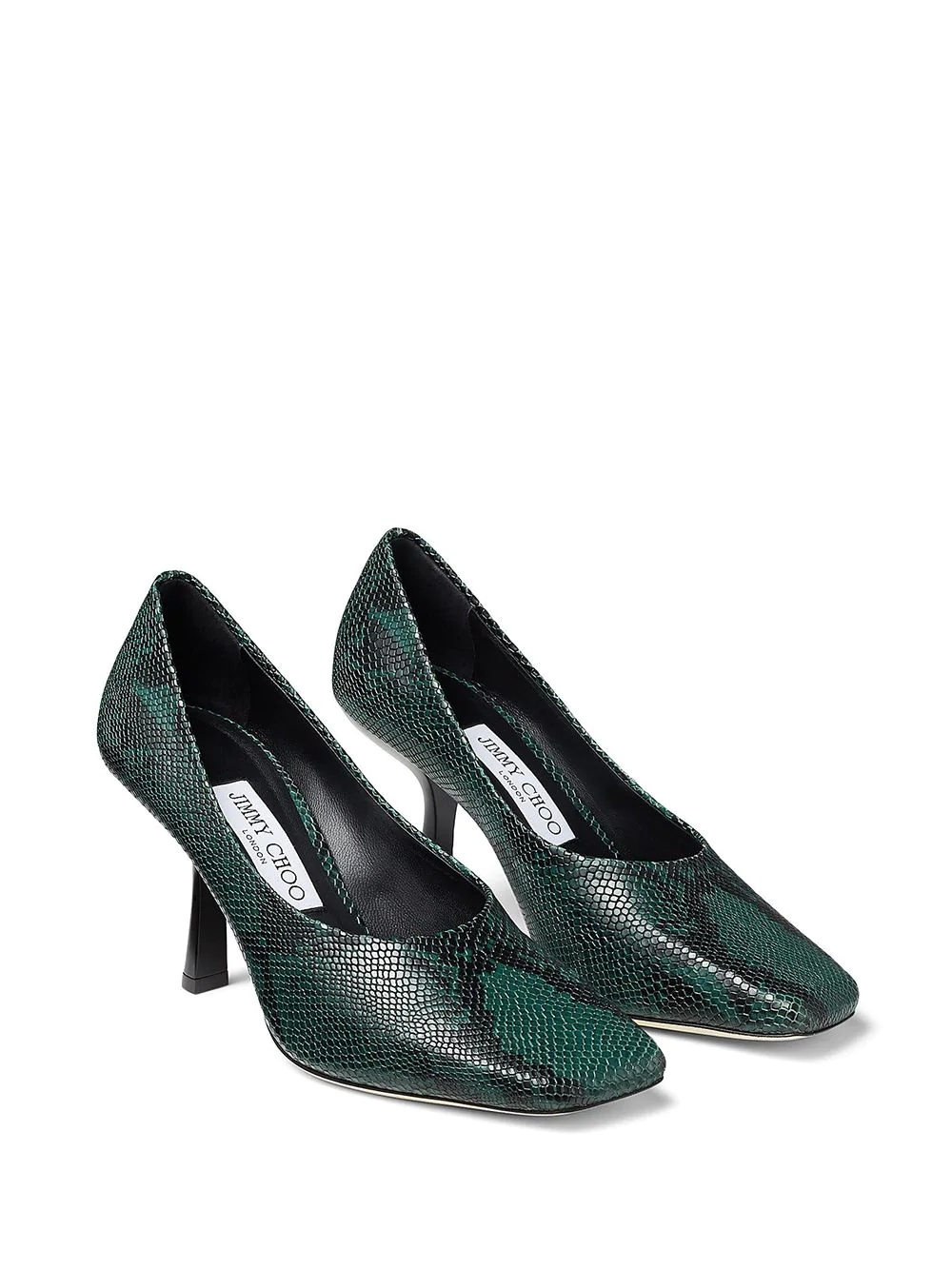 Marcela snake-effect 85mm pumps - 2