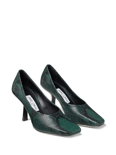 JIMMY CHOO Marcela snake-effect 85mm pumps outlook