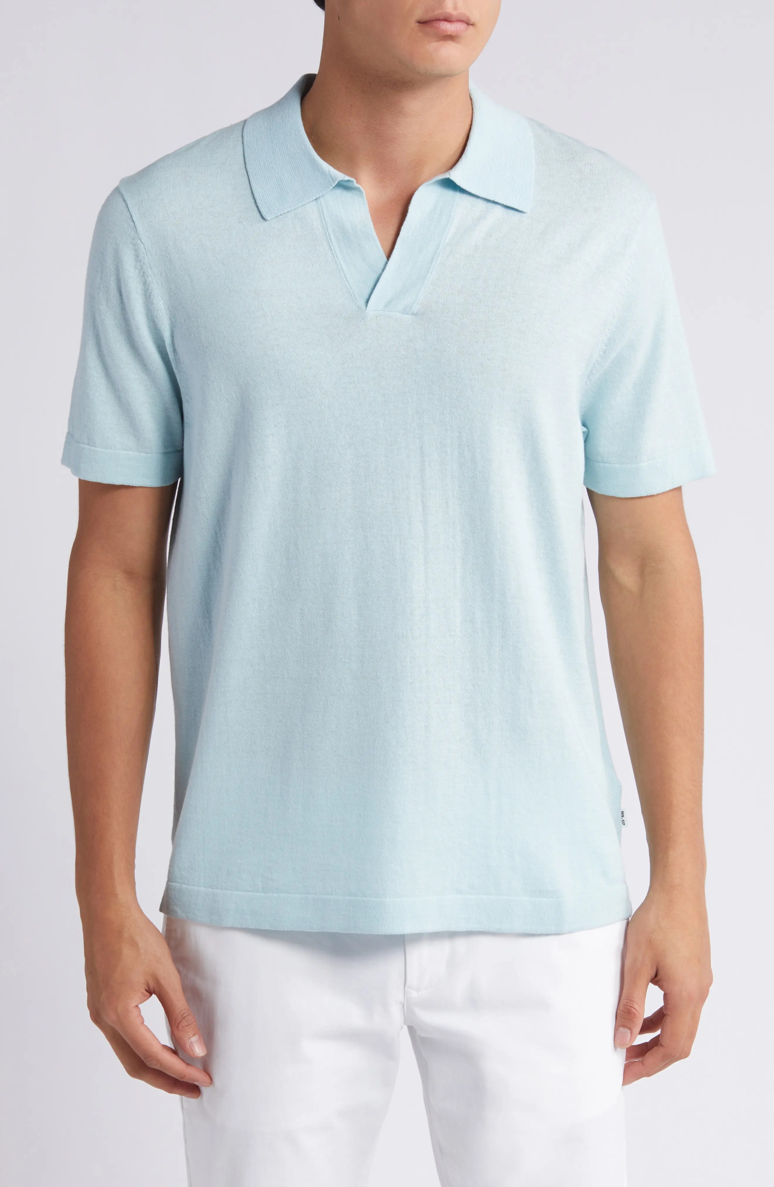 Ryan 6311 Cotton & Linen Johnny Collar Polo - 1