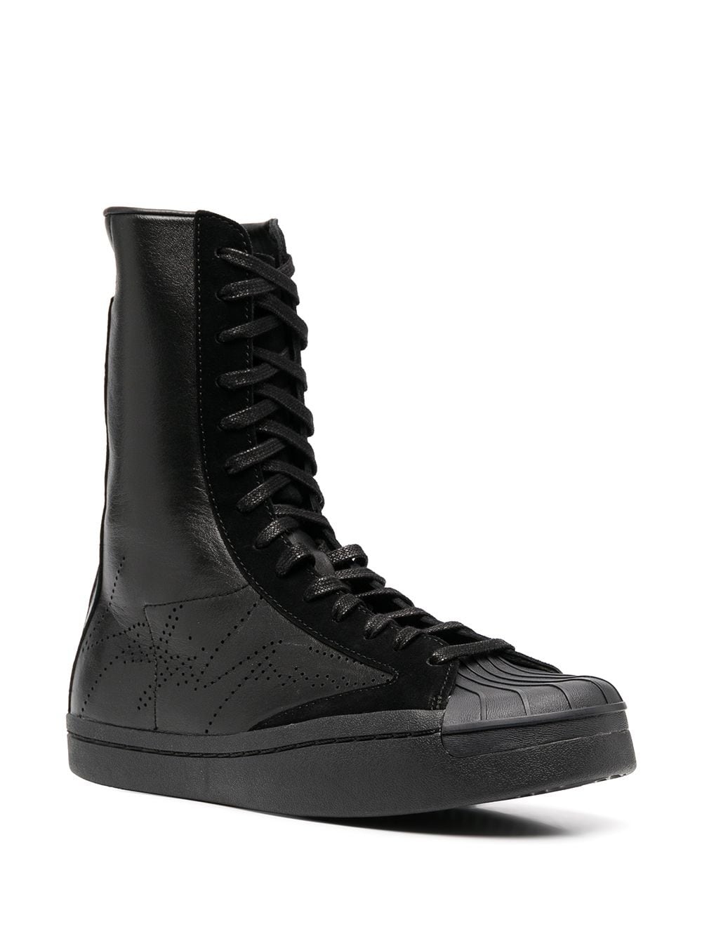 signature-stitch high-top sneakers - 2