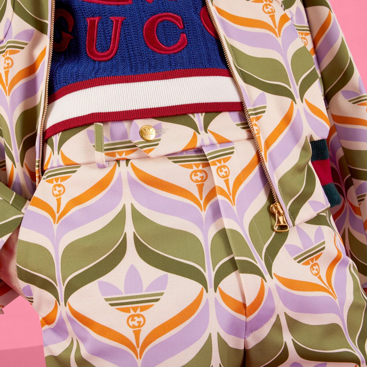 adidas x Gucci Trefoil print shorts - 4