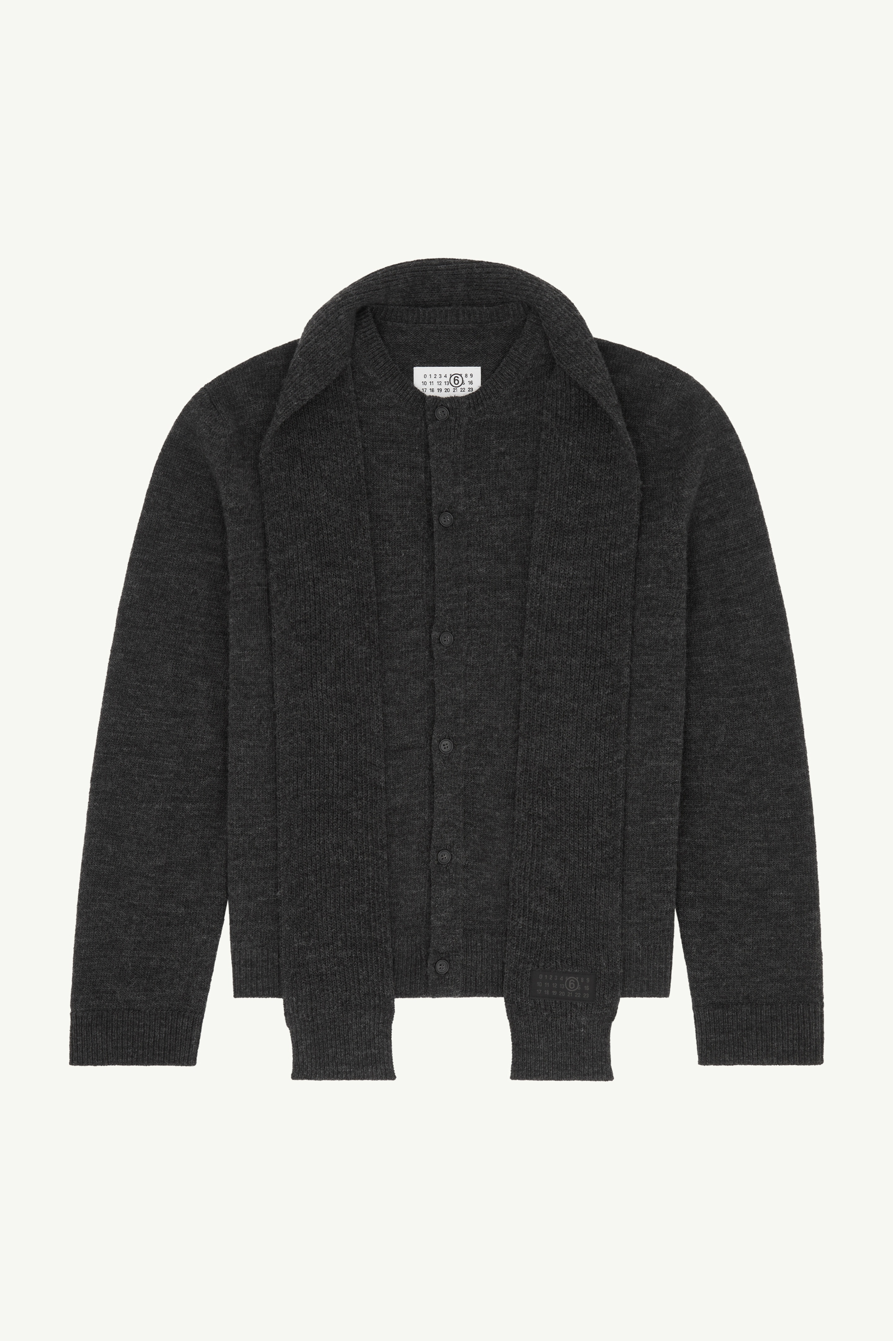 Scarf knit cardigan - 1
