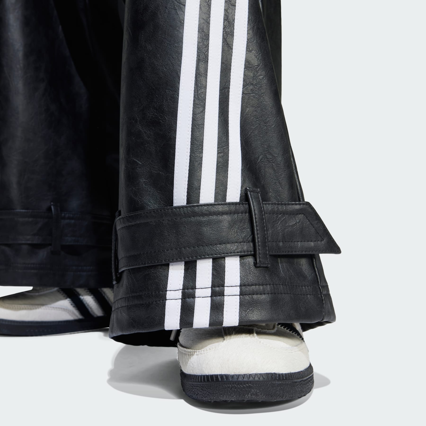 【adidas】ADILENIUM SEASON 3 VINTAGE FAUX LEATHER PANTS adidas Adilenium Season 3 Vintage Faux Leather Pants Black
