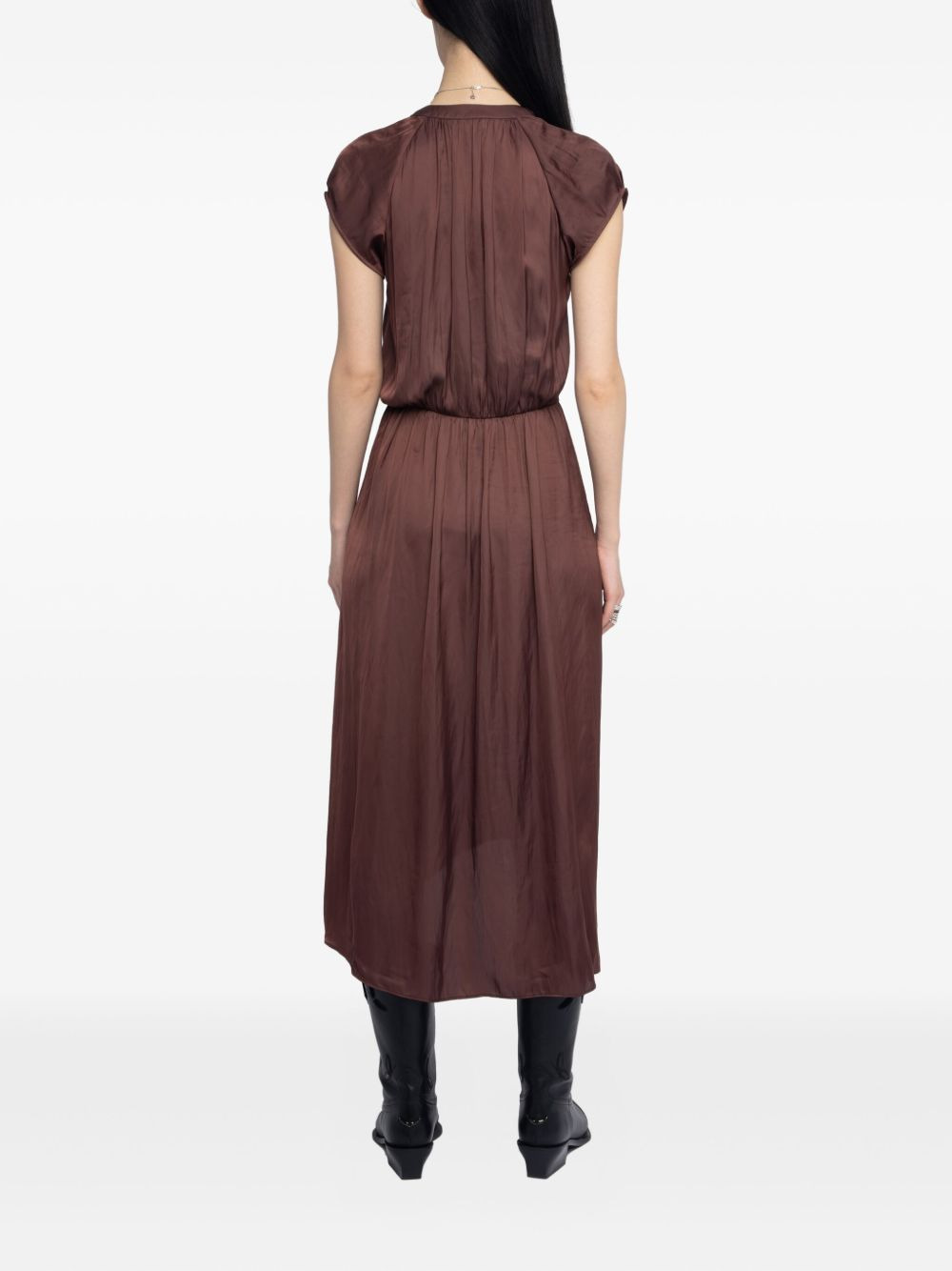 Randall V-neck midi dress - 4