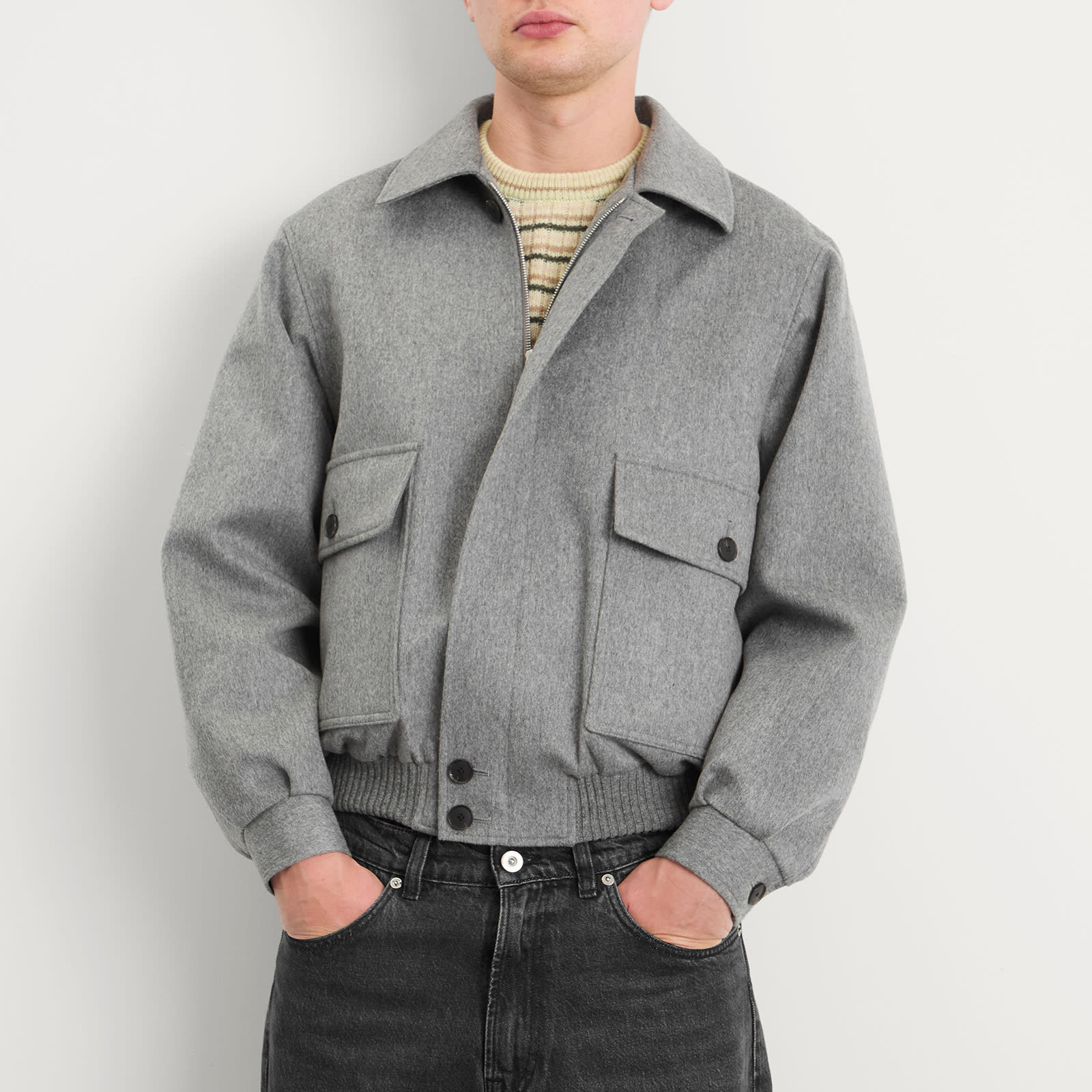Auralee Cashmere Moleskin Zip Blouson - 5