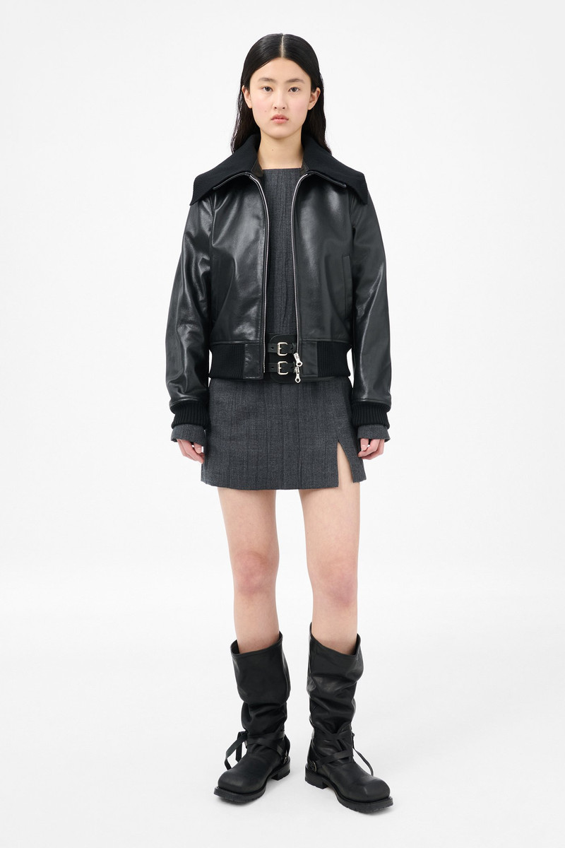 Our Legacy Radar Bomber Malleable Black Bull Hide outlook