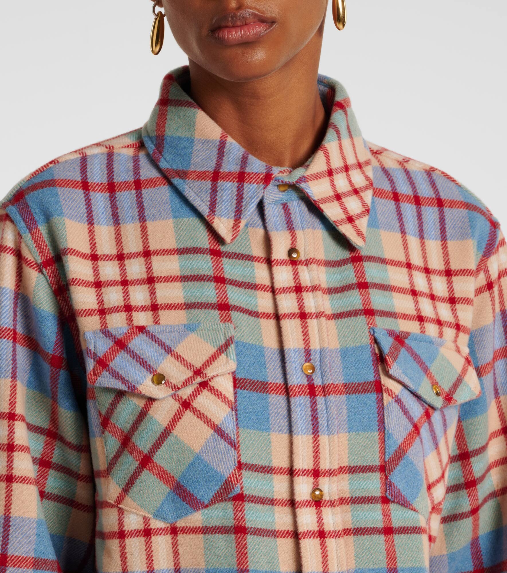 Al’s Run plaid cashmere shirt - 4