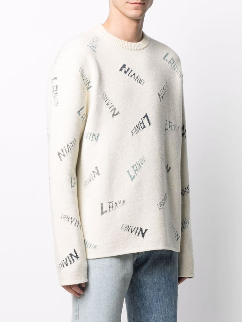 logo jacquard-knit jumper - 3