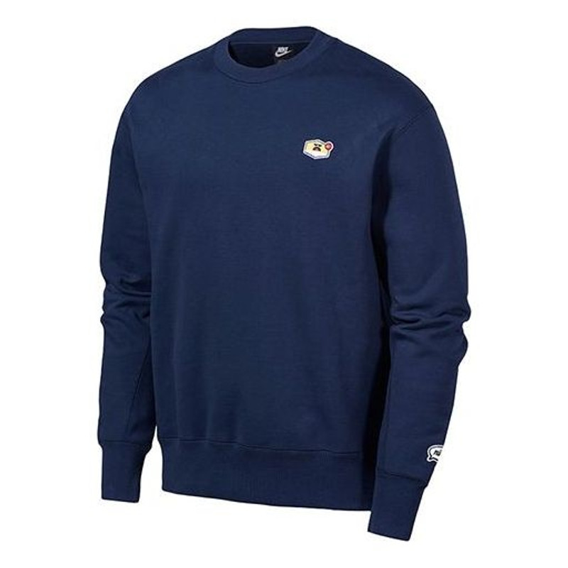 Nike Sportswear 로고 캐주얼 스포츠 둥근 목 Pullover 파란 CU4264-410 - 1